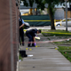 Chicago Police officers and detectives investigate a shooting where multiple people were shot on Sunday, August 5, 2018 in Chicago, Illinois.